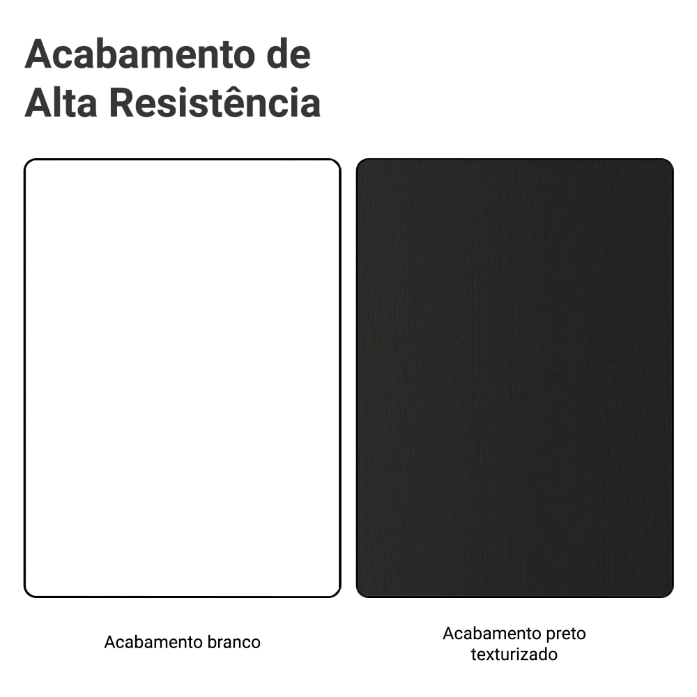 Mueble para empotrar Heladera 103 cm 1 Puerta Abatible Negro/Blanco/Negro Glamy Madesa