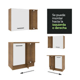 Combo completo de Cocina Esquinera 399cm Agata Madesa 01 Marrón/Blanco
