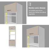 Combo completo de Cocina Esquinera  con Cristalero 549 cm Madesa Agata BC 01