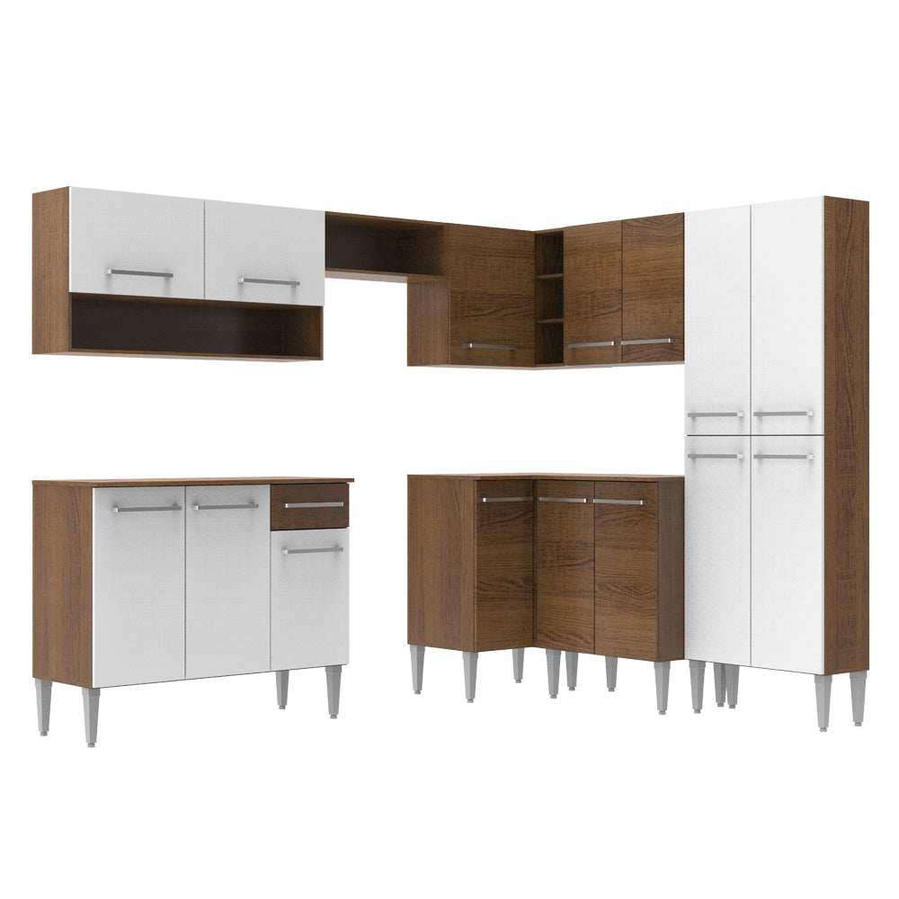 Combo completo de Cocina Esquinera Madesa 417cm Emilly Ice 01