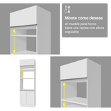 Combo completo de Cocina Esquinera con Cristalero 549 cm Madesa Glamy BB 01