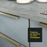 Combo completo de Cocina Esquinero 546cm Blanco/Gris Lux Madesa 03