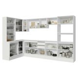 Combo completo de Cocina Esquinero 100% MDF 447 cm Blanco Smart Madesa 02