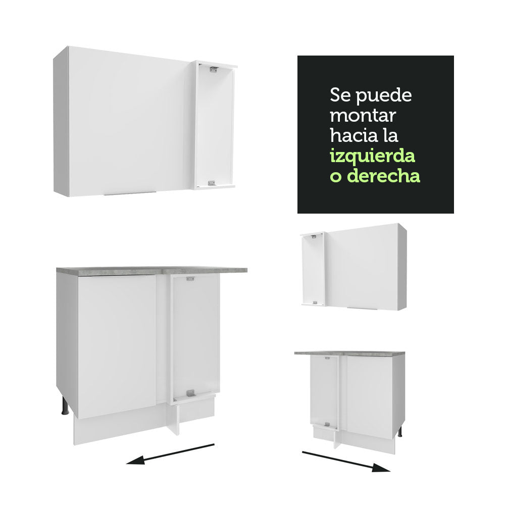 Combo Completo de Cocina Esquinera 499 cm Blanco Stella Madesa 03