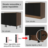 Kit Bajo Mesada con Cristalero Madesa Agata 70cm MG 01