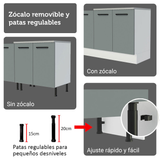 Cristalero con bajo mesada de Cocina 70cm Madesa Agata BG 01
