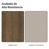 Kit Bajo Mesada + Cristalero 70cm Marrón/Crema Agata Madesa 02