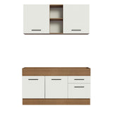 Combo de Cocina 150cm Marrón/Blanco Agata Madesa 02
