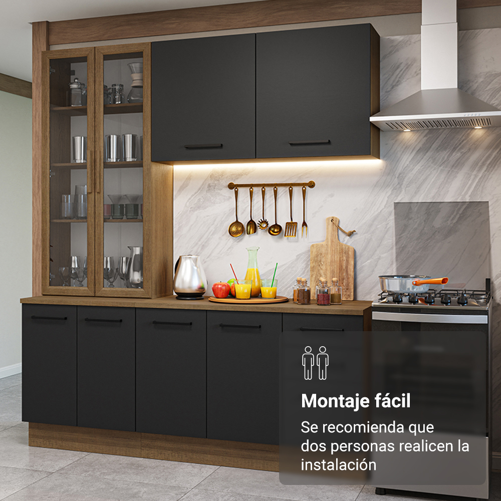 Combo completo de Cocina con Cristalero Madesa Agata MN
