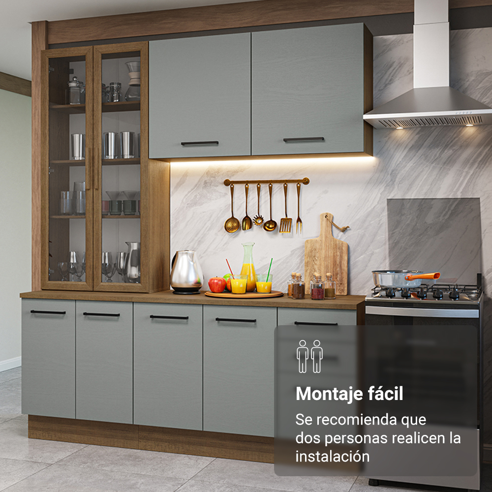 Combo completo de Cocina con Cristalero Madesa Agata MG