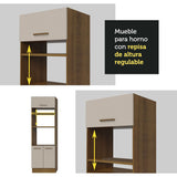 Combo completo de Cocina 270cm Marrón/Crema Agata Madesa 01