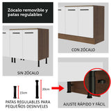 Combo de Cocina 270 cm Agata Marrón/Blanco 08