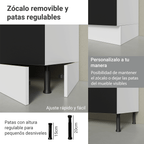 Combo completo de Cocina 270 cm Blanco/Negro Agata Madesa