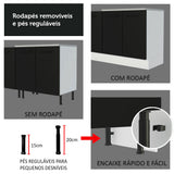 Combo completo de cocina 290cm Blanco/Negro Agata Madesa 02