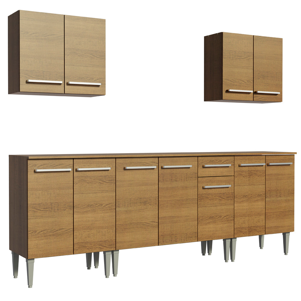 Combo completo de Cocina 233cm Emilly King Madesa 01 - Marrón