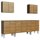 Combo completo de Cocina 233cm Emilly King Madesa 01 - Marrón