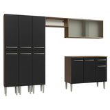 Combo completo de Cocina 261cm Marrón/Negro Emilly Madesa 03