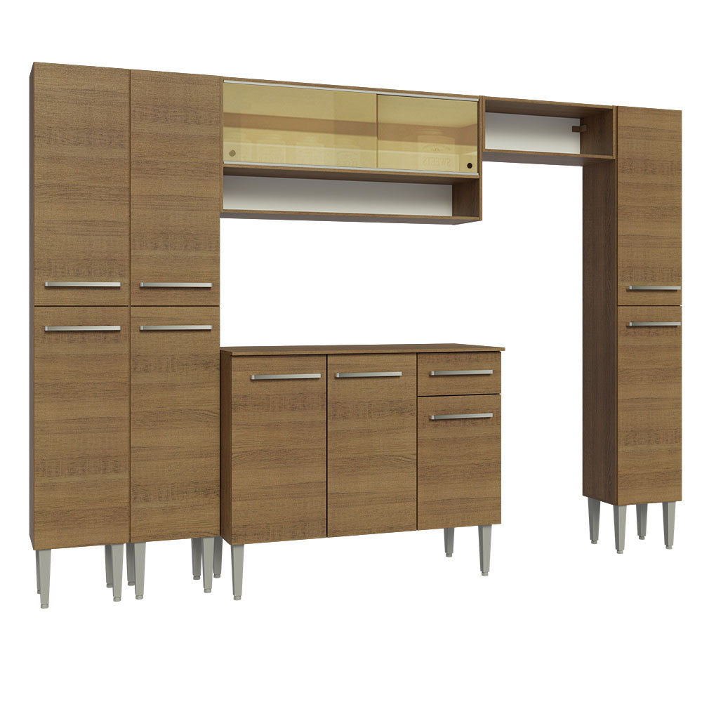 Combo completo de Cocina Madesa Emilly 261cm Marrón 04