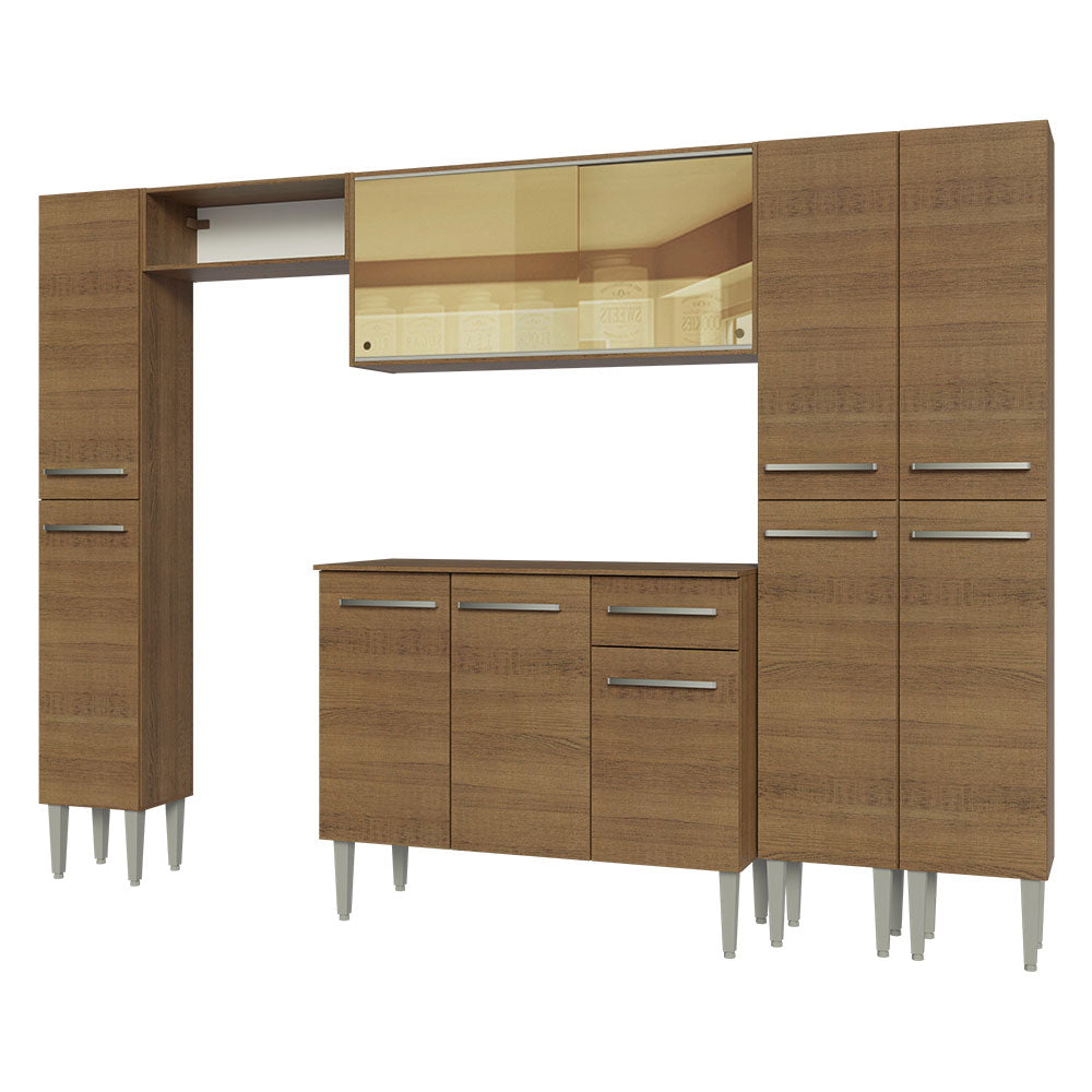 Combo completo de Cocina 261cm Emilly Madesa 07 - Marrón