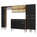 Combo completo de Cocina 261cm Marrón/Negro Emilly Madesa 07