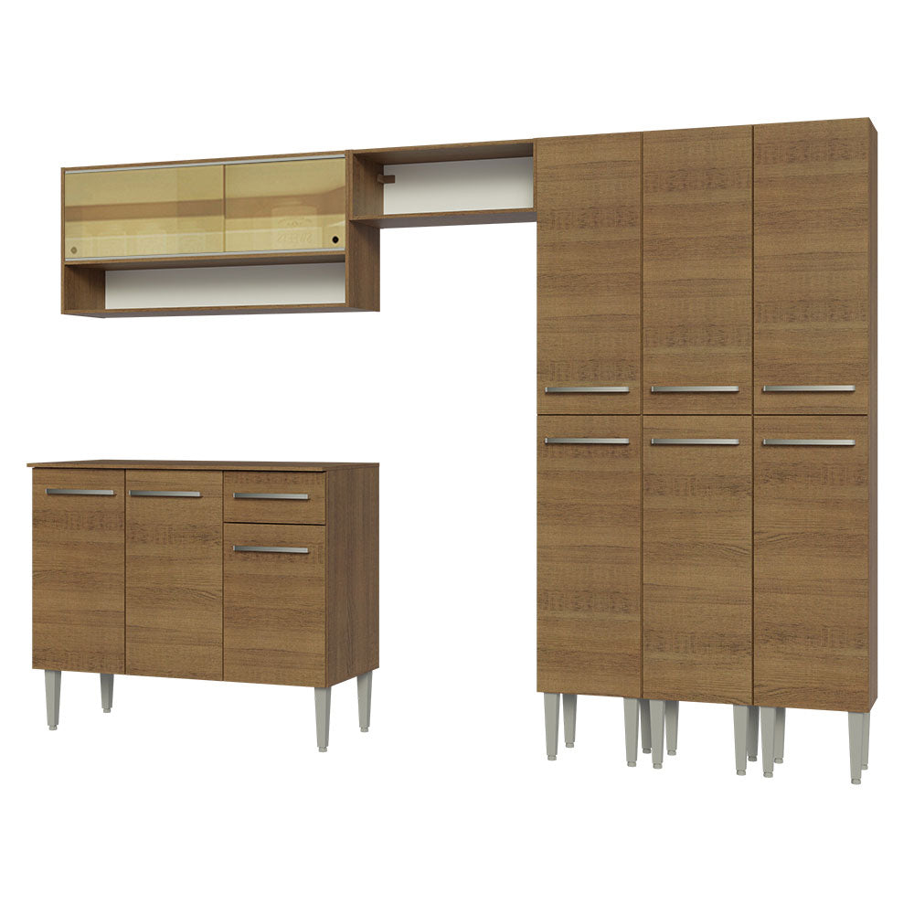 Combo completo de Cocina 261cm Emilly Madesa 08 - Marrón