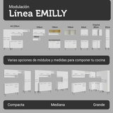 Combo completo de Cocina 293cm Blanco Emilly Madesa 01