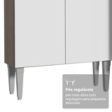 Combo completo de Cocina 293cm Marrón/Blanco Emilly Madesa 09