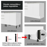 Combo completo de Cocina 180cm Blanco Glamy 09