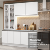 Combo de Cocina con Cristalero 190 cm Madesa Glamy BB 05