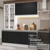 Combo completo de Cocina con Cristalero 190 cm Madesa Glamy BN 05