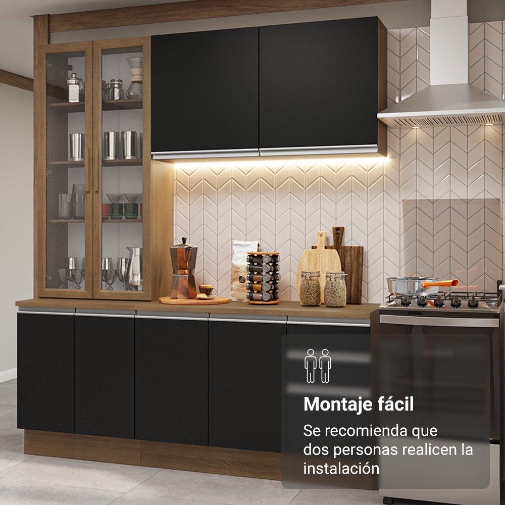 Combo completo de Cocina Madesa Glamy 190cm MN 05