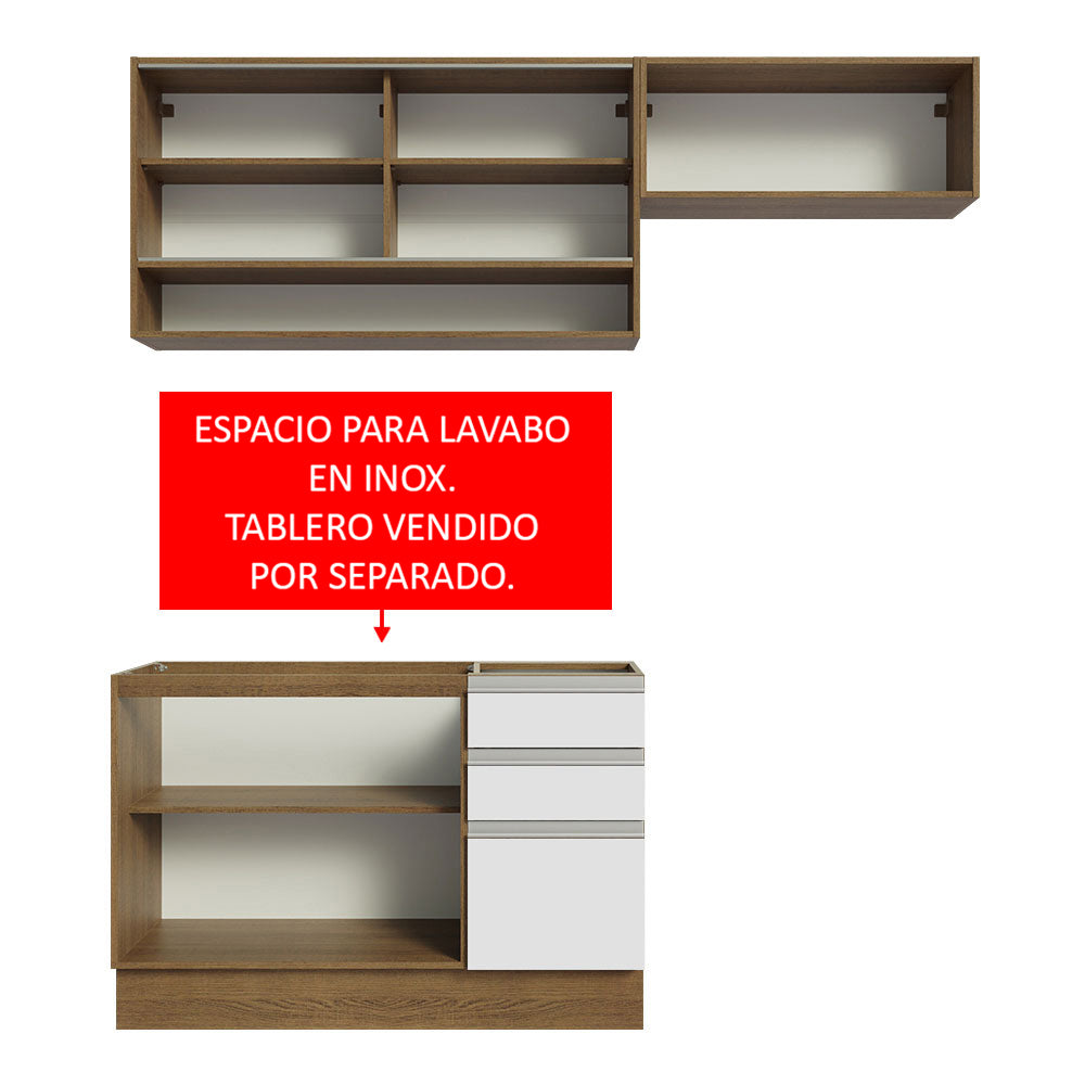 Combo de Cocina Madesa Glamy 200cm MB 08