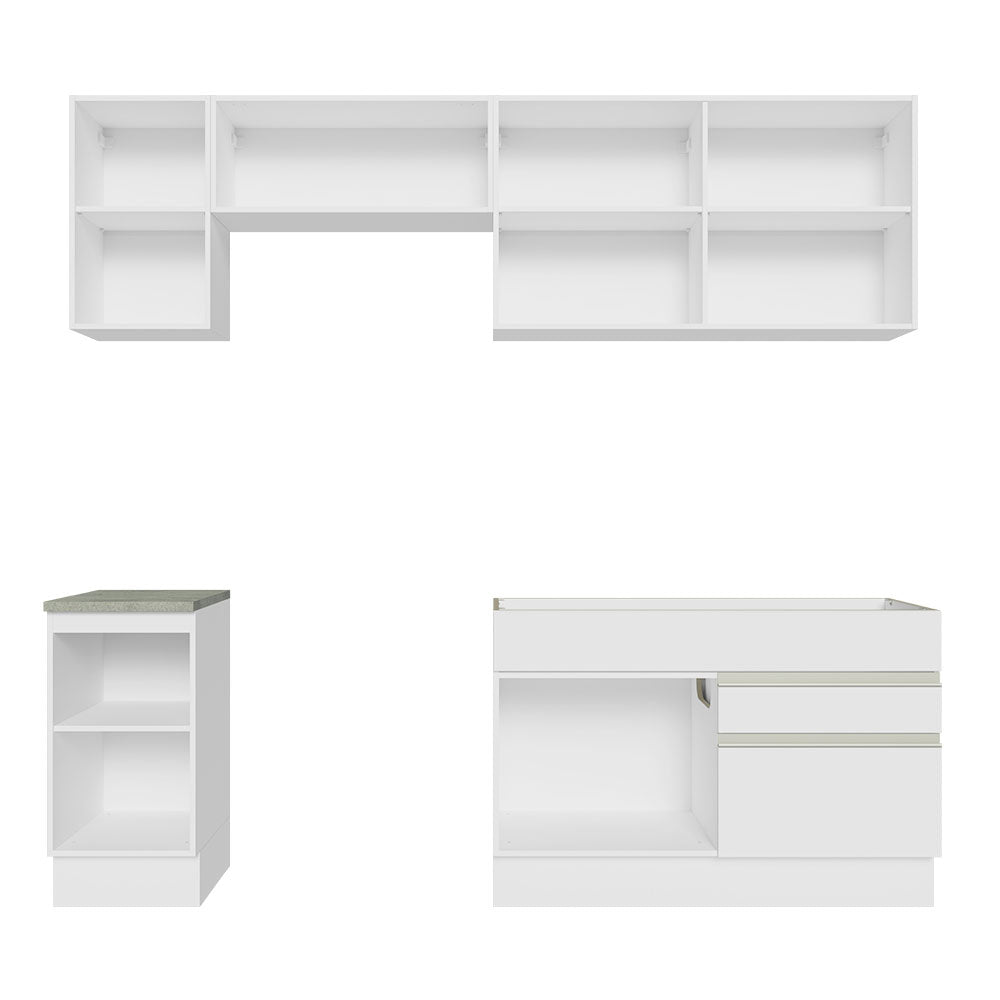 Combo completo de Cocina 240cm Blanco Glamy 07