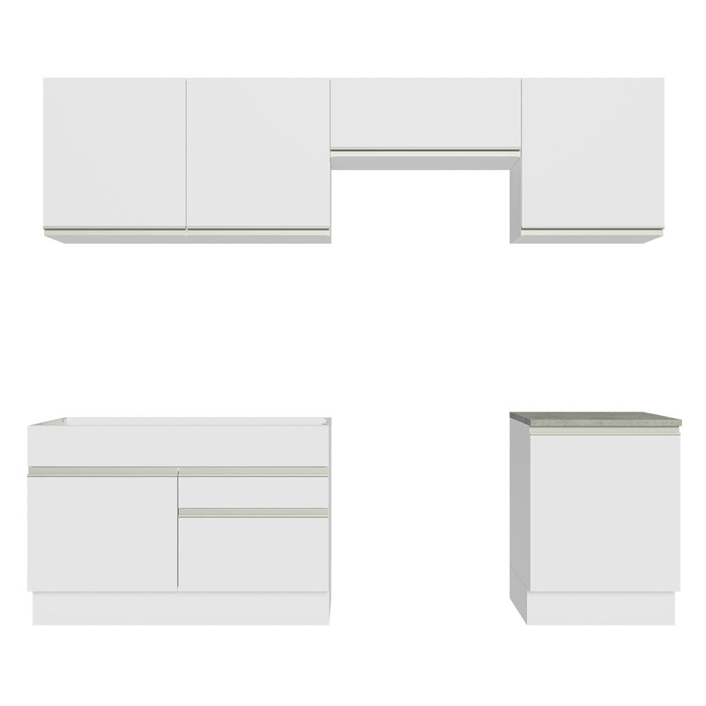 Combo completo de Cocina 260cm Blanco Glamy 04