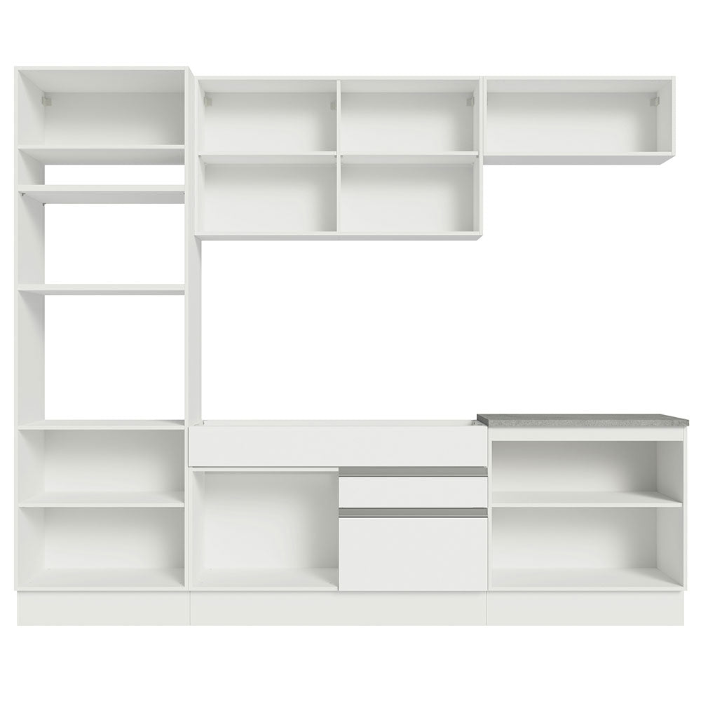 Combo completo de Cocina 270cm Blanco Glamy 13