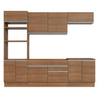 Combo completo de Cocina 270 cm 9 Puertas 2 Cajones Sin Mesada Marrón Glamy Madesa 13