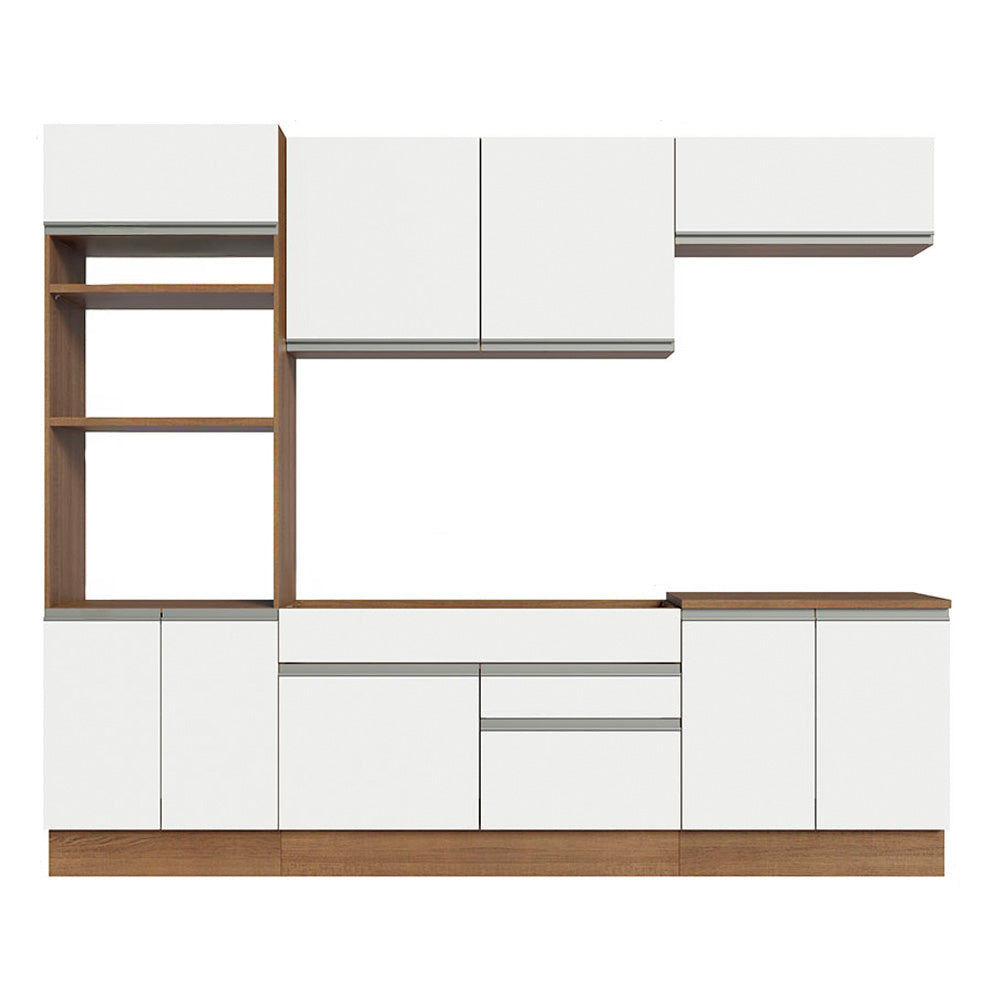 Combo completo de Cocina 270cm Marrón/Blanco Glamy Madesa 13