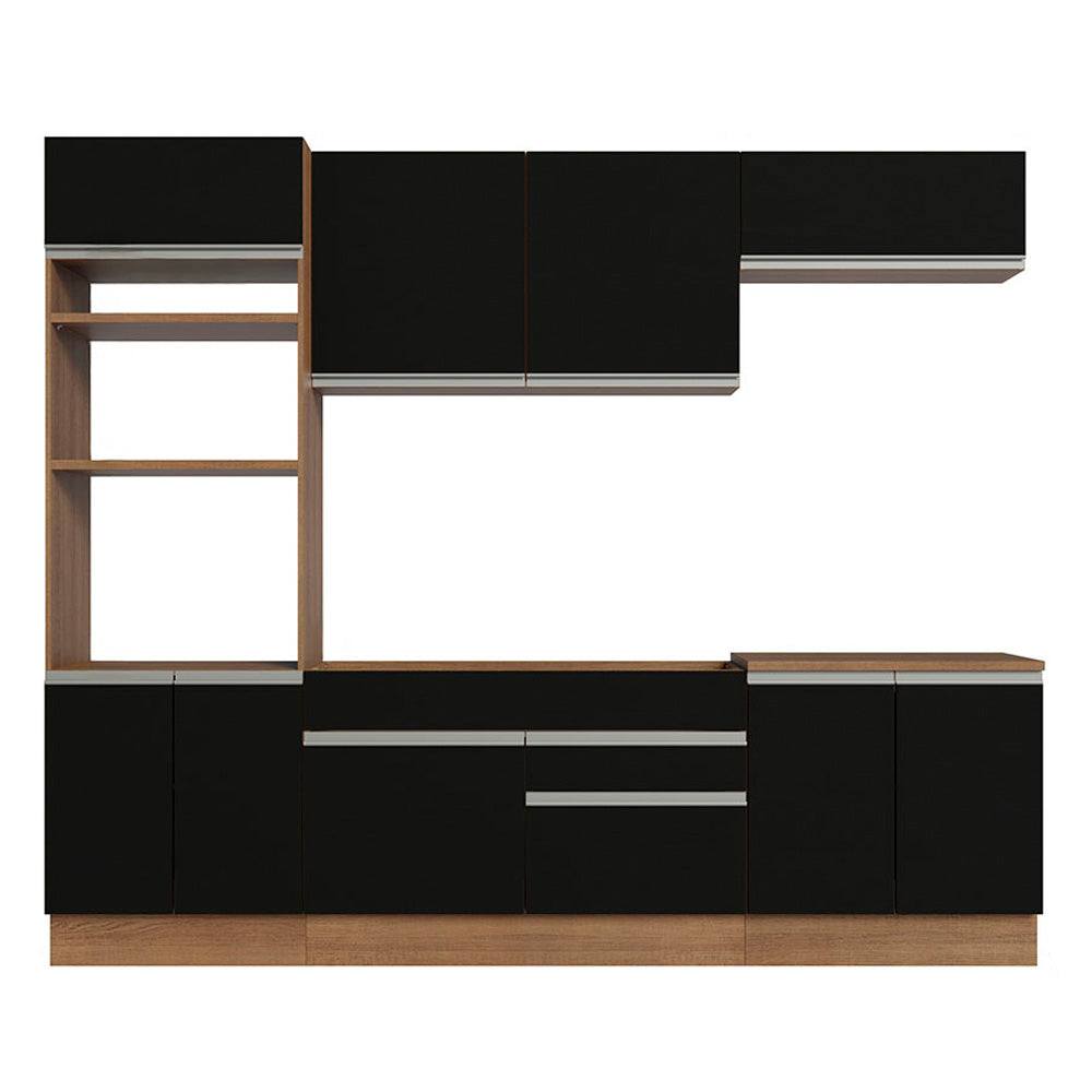 Combo completo de Cocina Madesa Glamy 270cm Marrón/Negro 13