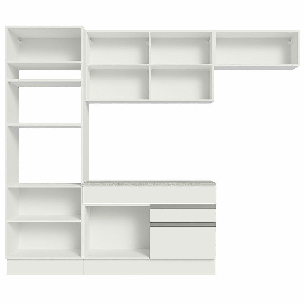 Combo completo de Cocina 270cm Blanco Glamy 14