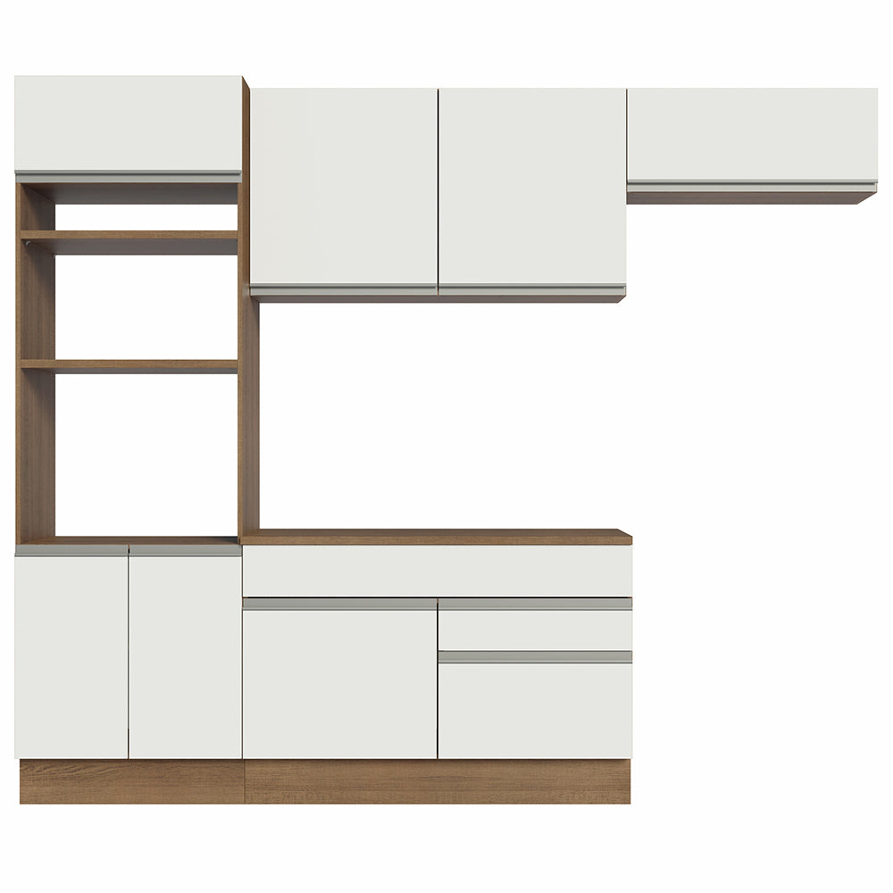 Combo completo de Cocina 270cm Marrón/Blanco Glamy Madesa 14