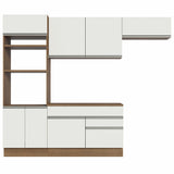 Combo completo de Cocina 270cm Marrón/Blanco Glamy Madesa 14