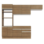 Combo completo de Cocina 270 cm 7 Puertas 2 Cajones Sin Mesada Marrón Glamy Madesa