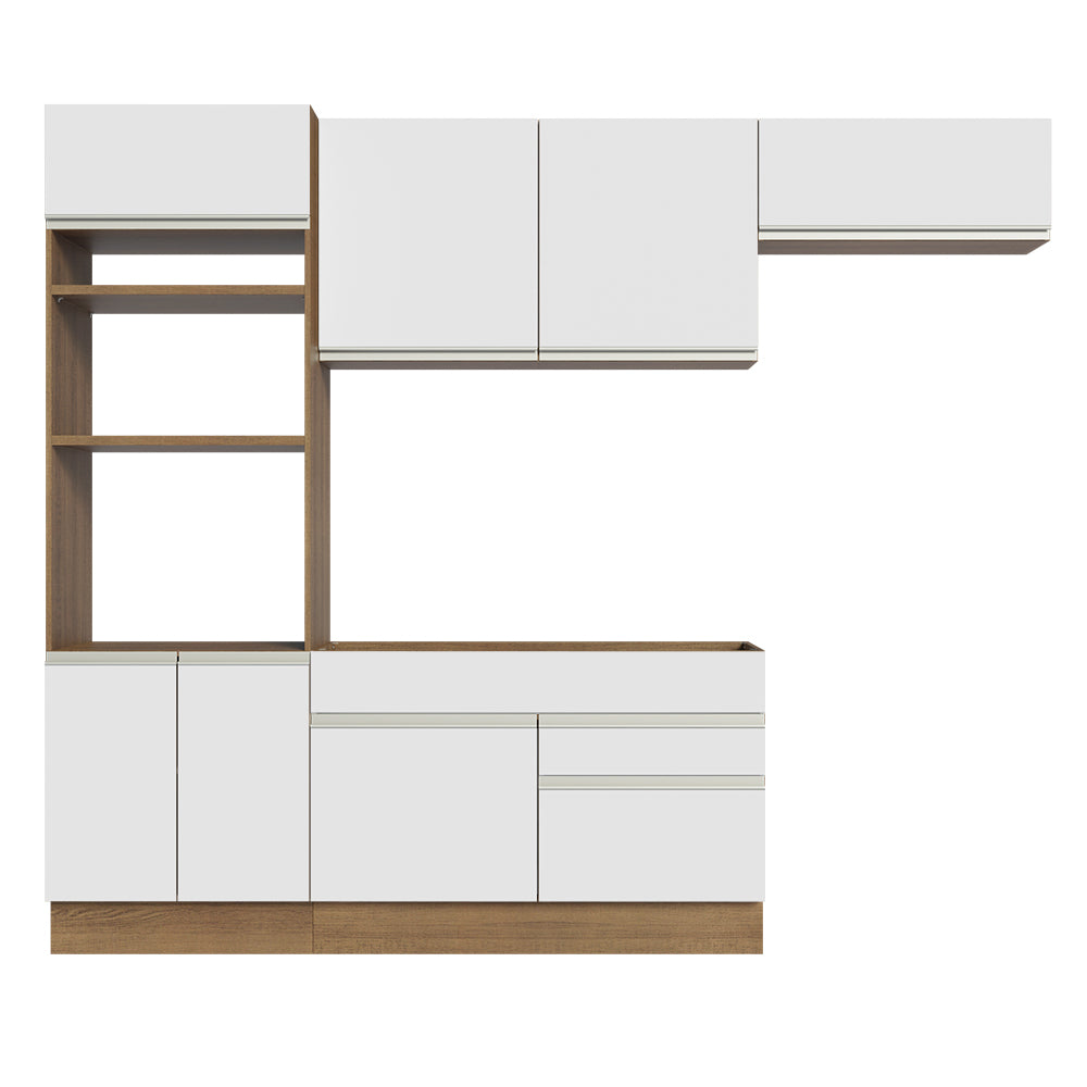 Combo completo de Cocina 270cm Marrón/Blanco Glamy Madesa 15