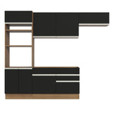 Combo completo de Cocina Madesa Glamy 270cm Marrón/Negro 15