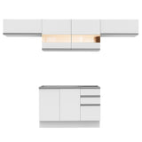 Combo completo de Cocina 280cm Marina Madesa 01 - Blanco