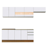Combo completo de Cocina 280cm Marrón/Marrón/Blanco Marcela Madesa 03
