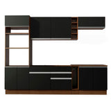 Combo completo de Cocina Madesa Glamy 290cm Marrón/Negro