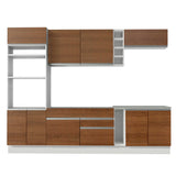 Combo completo de Cocina Madesa Glamy 290cm Blanco/Marrón