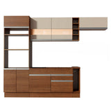 Combo completo de Cocina Madesa Glamy 290cm Marrón/Crema 03