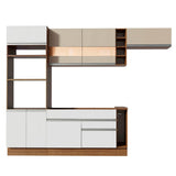Combo completo de Cocina Madesa Glamy 290cm Blanco/Crema 03
